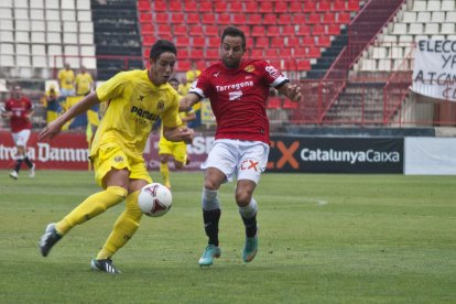 Giner, durant l'últim Nàstic-Vila-real.