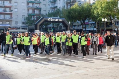 Momento de la salida desde la plaza Verdaguer.