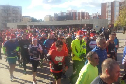 Imatge d'una edició anterior de la Cursa de Sant Silvestre de l'Hospitalet de l'Infant.