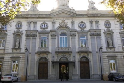 Imatge de la façana del Tribunal Suprem, a Madrid.