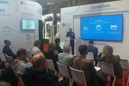 Imagen de una de las ponencias del Ayuntamiento de Reus al Smart City Expo World Congress de Barcelona.