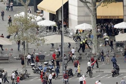 Imagen de la pelea, que se produjo en el Bar Zurich.