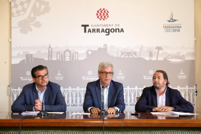 José Luis Martín, Josep Fèlix Ballesteros y Pau Pérez durante la rueda de prensa.