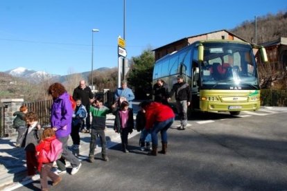 Imatge d'arxiu d'un autobús escolar.