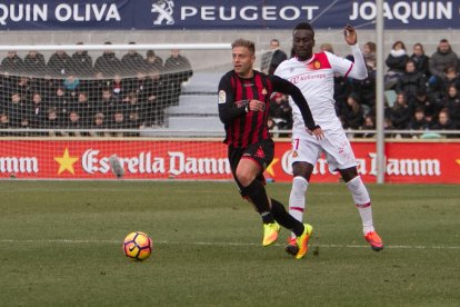 Olmo, durant el darrer partit disputat a l'Estadi.