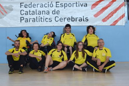 Los jóvenes deportistas de la Federació Catalana.