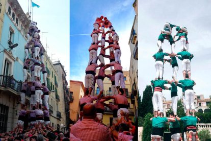 El 5 de 8 descargado por la Jovew a Gracia, el 5 de 8 de los Xiquets descargado en Valls, y el 5 de 7 de Sant Pere i Sant Pau en Altafulla.