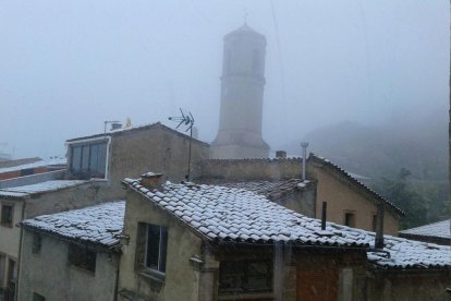 Imagen de Vilanova de Prades esta mañana del jueves 27 de abril.