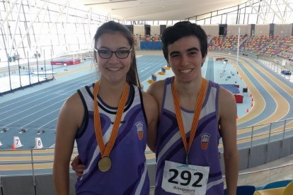 Mireia López y Javier Almale, flamantes campeona y subcampeón de Cataluña.