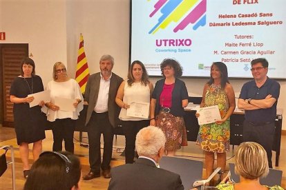 Imágenes de la entrega de premios de la V edición a los Mejores Proyectos de Emprendeduría en el FP de las Tierras del Ebro.