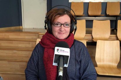 Clara Solivellas durante la entrevista este martes en Ona la Torre.