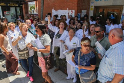 Un momento de la protesta.