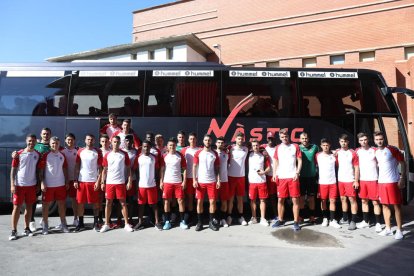 Imatge de l'equip abans de sortir direcció Olot.