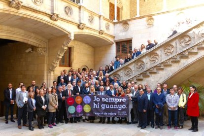 La presentació de la campanya, al Palau de la Generalitat, va ser multitudinària.