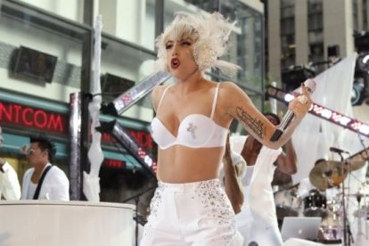 La cantant Lady Gaga durant una actuació al Rockefeller Center de Nova York