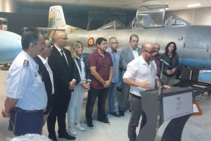 Un momento de la inauguración, el sábado, del centro, a cargo del director del Memorial Democrático de la Generalitat, Plácido Garcia-Planas.