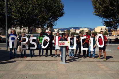 Imatge general de la portaveu parlamentària de la CUP, Anna Gabriel, a l'acte de partit de Tortosa.