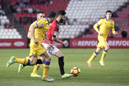 Lobato, ahora en los Estados Unidos, durante el último Nàstic-Alcorcón.