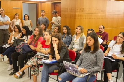 Alumnos en prácticas a la rueda de prensa del Ayuntamiento de Reus