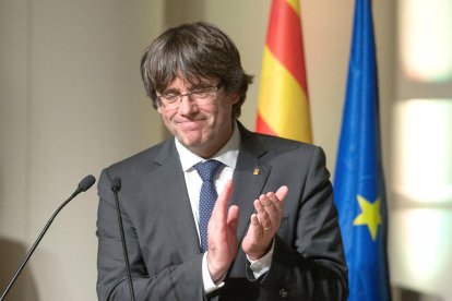 Imatge d'arxiu del president de la Generalitat, Carles Puigdemont, a Brussel·les.