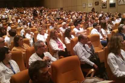 Els assistents a l'acte, que ha tingut lloc a l'hospital Vall d'Hebron.