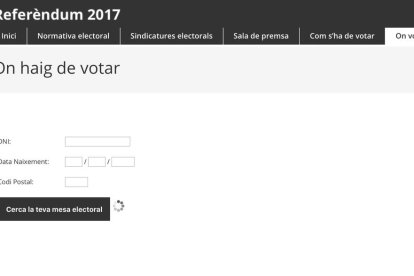 Una captura de la pàgina web.