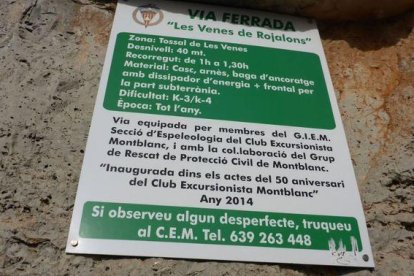 El succés es va produir a la via ferrada 'Les Venes' de Rojalons.