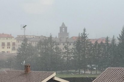 Imatge de la neu d'aquest matí a Prades