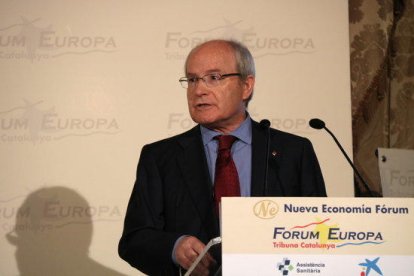 El expresidente de la Generalitat, José Montilla, en el Forum Europa Tribuna Catalunya, el 20 de noviembre de 2017.