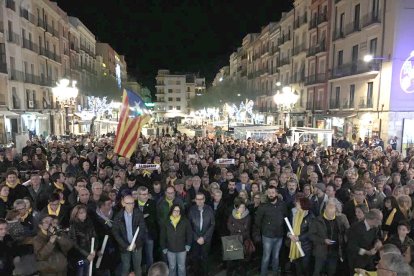 Imatge de la concentració a la plaça de la Font de Tarragona.