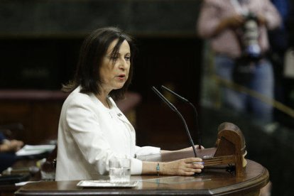 La portavoz del PSOE, Margarita Robles, en una intervención en el Congreso.