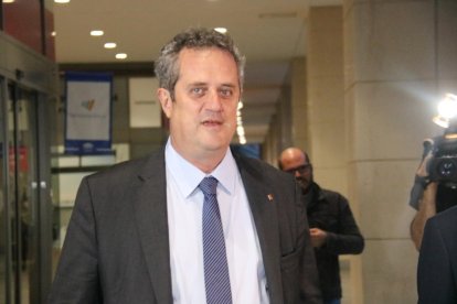 Imatge de Joaquim Forn abans de començar un Consell Nacional extraordinari.