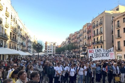 Concentració a la plaça de la Font de Tarragona.