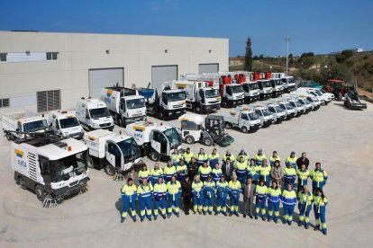 Imatge dels treballadors de l'empresa Urbaser.