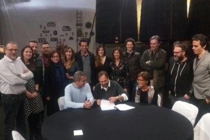 L'Associació d'Advocats 1 d'Octubre, en la reunió d'aquest cap de setmana.