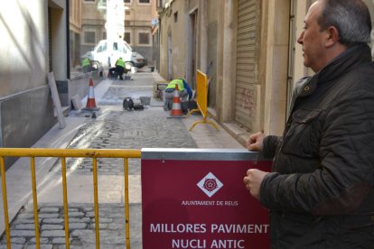 Imagen de las obras en la calle del Galió.