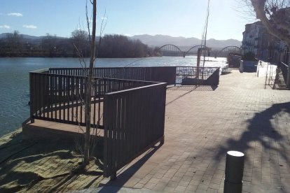 Imatge de la nova façana fluvial de Móra d'Ebre.