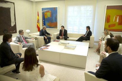 Imagen de archivo del encuentro de Rajoy con SCC el año 2014.