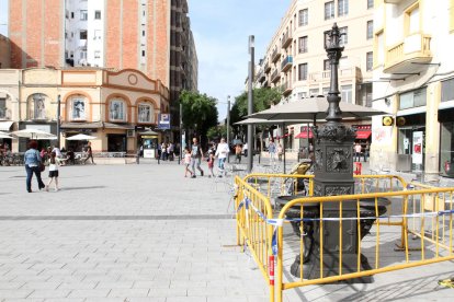 Imagen de la plaza Corsini, espacio clave del proyecto Isla Corsini que el Ayuntamiento acaba de equipar.