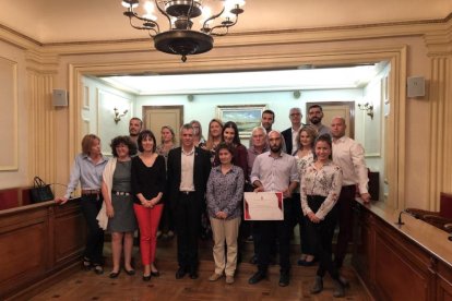 Fotografía del acto de entrega del Premio de Investigación Jordi Fontanet.