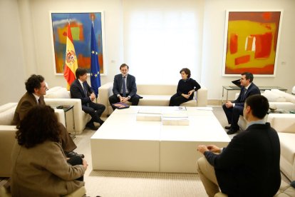 Imatge de la reunió d'aquesta setmana del president de SCC, Josep Rosiñol i el govern espanyol.