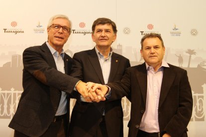 Ballesteros, Andreu y Rovira, ayer durante la presentación de la segunda fase de la competición.