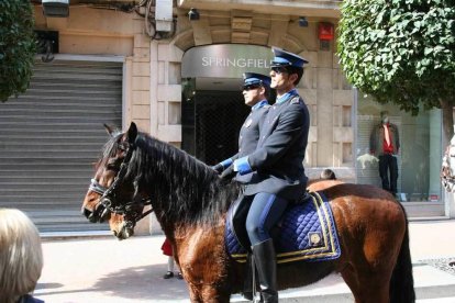 Imatge de la unitat muntada de la Guàrdia Urbana de Reus.