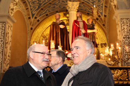 Joan Martí i Castell, ahir en el curs de la presentació de l'opuscle de la Germandat de l'Ecce-Homo.