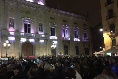 Imatge de la concentració en suport als presos polítics.