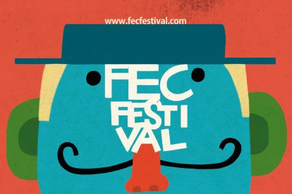 Imatge del cartell de la 20ena edició del FEC Festival de Reus. Imatge del 7 de març de 2018 (vertical)