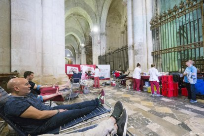 Donantes que participaron en la campaña, en la Catedral.