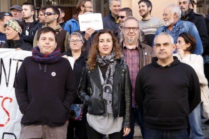 Santi Fortuny, Laia Estrada i Jordi Martí, tres dels investigats per la vaga general del 3-O a Tarragona.