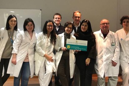 Foto de grupo del Equipo de la Unidad de Patología Mamaria del Joan XXIII.