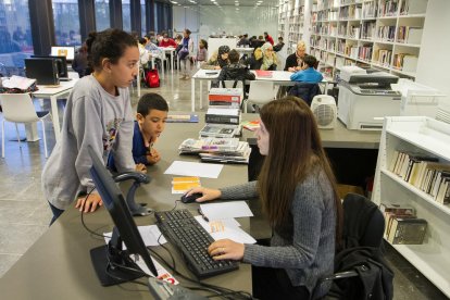 Una imatge d'arxiu de l'interior de la biblioteca.